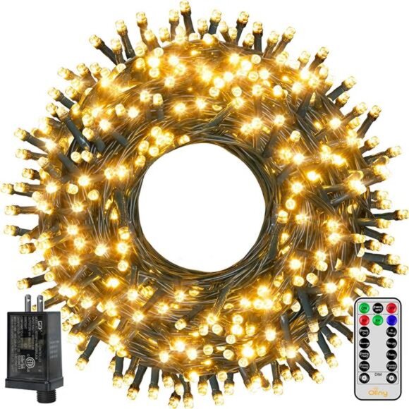 Christmas Tree Lights 400LED 132FT, Remote Plug-in Christmas Lights